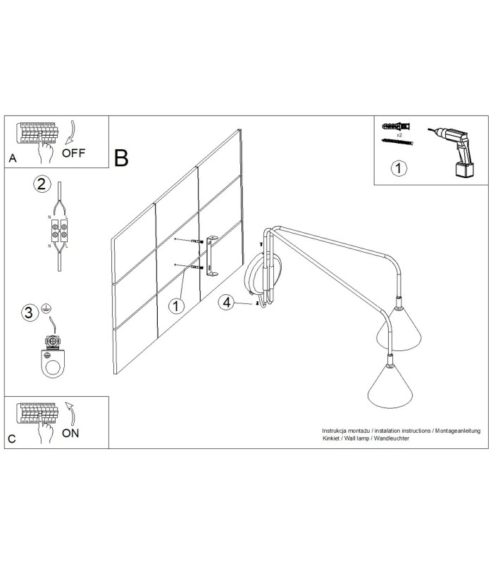 Nox Dome Wall Lamp with Switch White 2x E14-11
