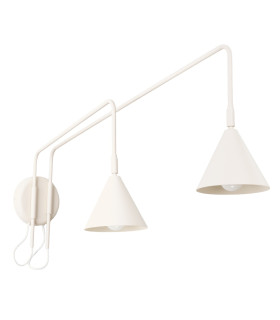 Nox Dome Wall Lamp with Switch Beige 2x E14-1