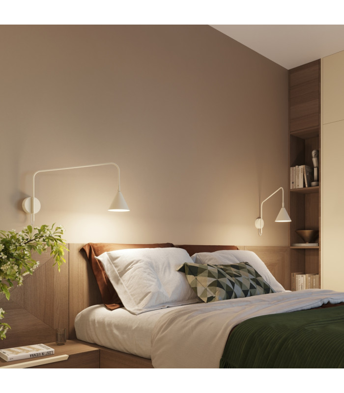 Nox Dome Wall Lamp with Switch Beige 1x E14-13