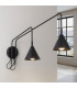 Nox Dome Wall Lamp with Switch Black 2x E14-3