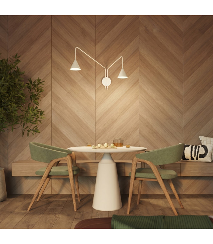 Nox Dome Wall Lamp with Switch White 2x E14-12