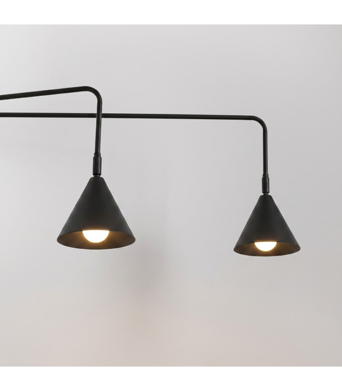 Nox Dome Wall Lamp with Switch Black 2x E14-4