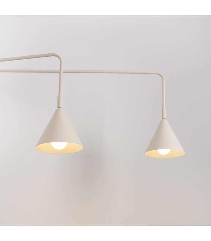 Nox Dome Wall Lamp with Switch Beige 2x E14-4