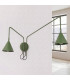 Nox Dome Wall Lamp with Switch Olive Green 2x E14-2