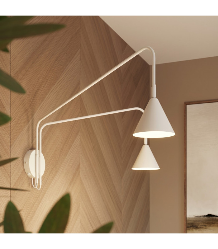 Nox Dome Wall Lamp with Switch White 2x E14-14