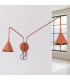 Nox Dome Wall Lamp with Switch Red Ochre 2x E14-2