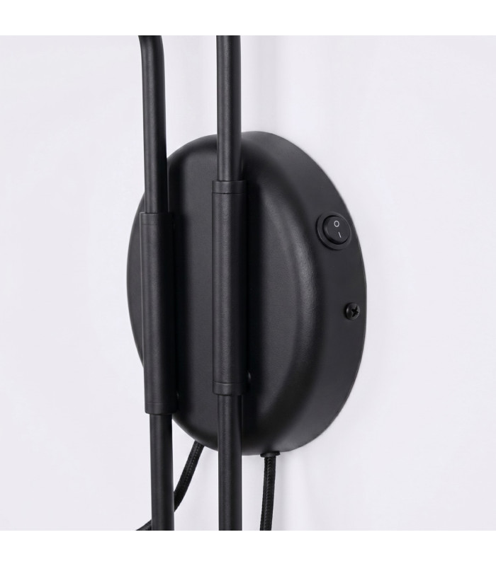 Nox Dome Wall Lamp with Switch Black 2x E14-7