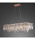 Ceiling Pendant Rectangular 6 Light G9 Rose Gold, Crystal - 2