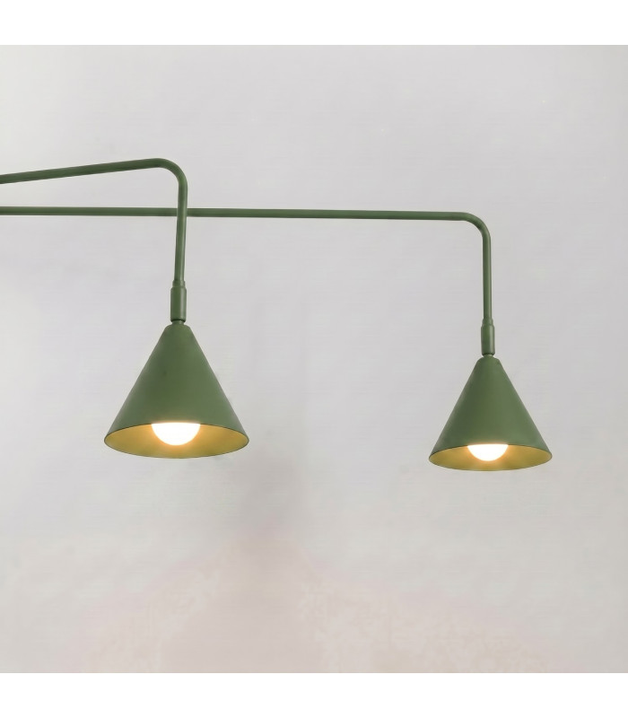 Nox Dome Wall Lamp with Switch Olive Green 2x E14-4