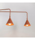 Nox Dome Wall Lamp with Switch Red Ochre 2x E14-4