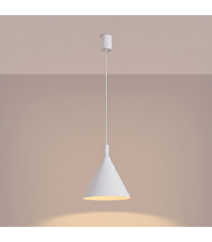 Nox 25cm Dome Pendant Ceiling Light White 1x E27-3