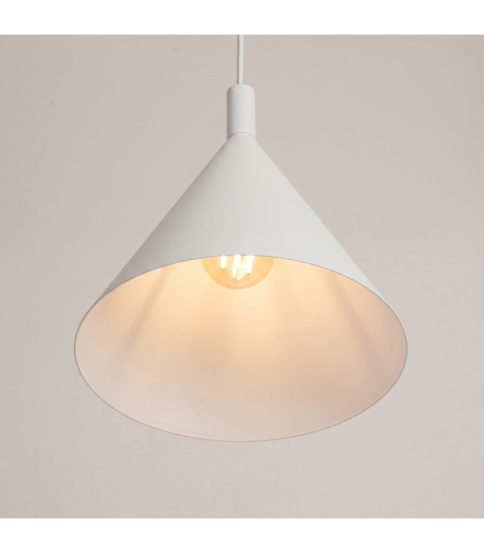 Nox 25cm Dome Pendant Ceiling Light White 1x E27-4