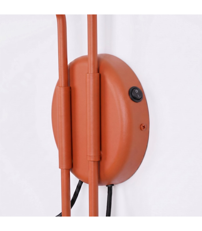 Nox Dome Wall Lamp with Switch Red Ochre 2x E14-7