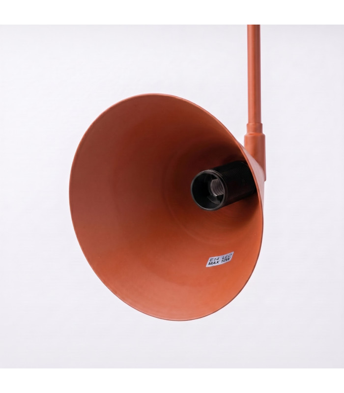 Nox Dome Wall Lamp with Switch Red Ochre 2x E14-8