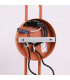 Nox Dome Wall Lamp with Switch Red Ochre 2x E14-9