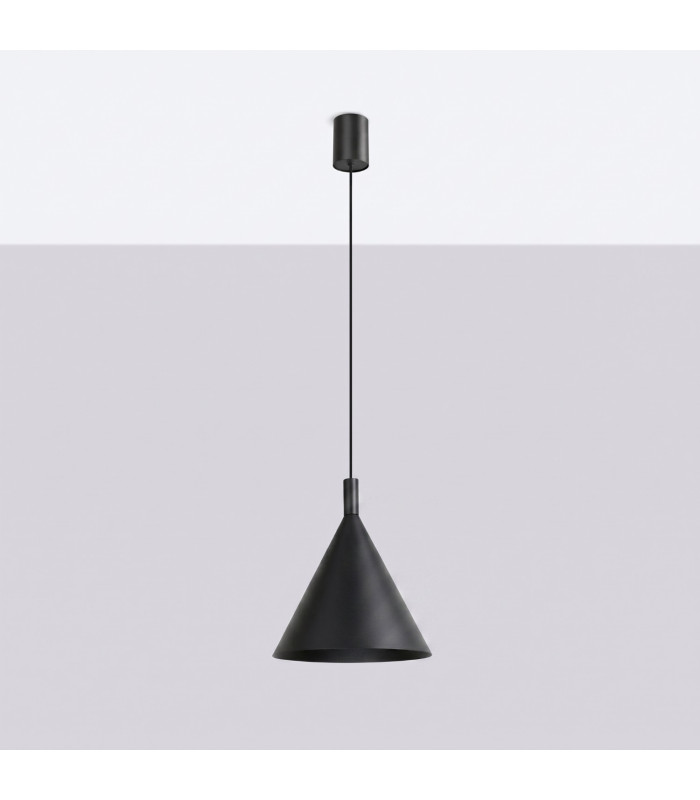 Nox 245cm Dome Pendant Ceiling Light Black 1x E27-2