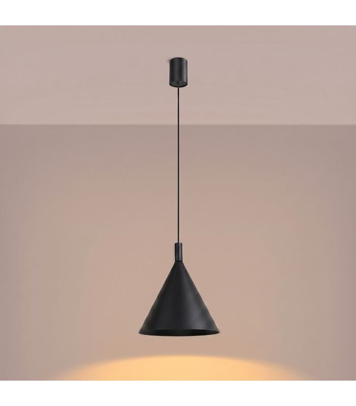 Nox 245cm Dome Pendant Ceiling Light Black 1x E27-3