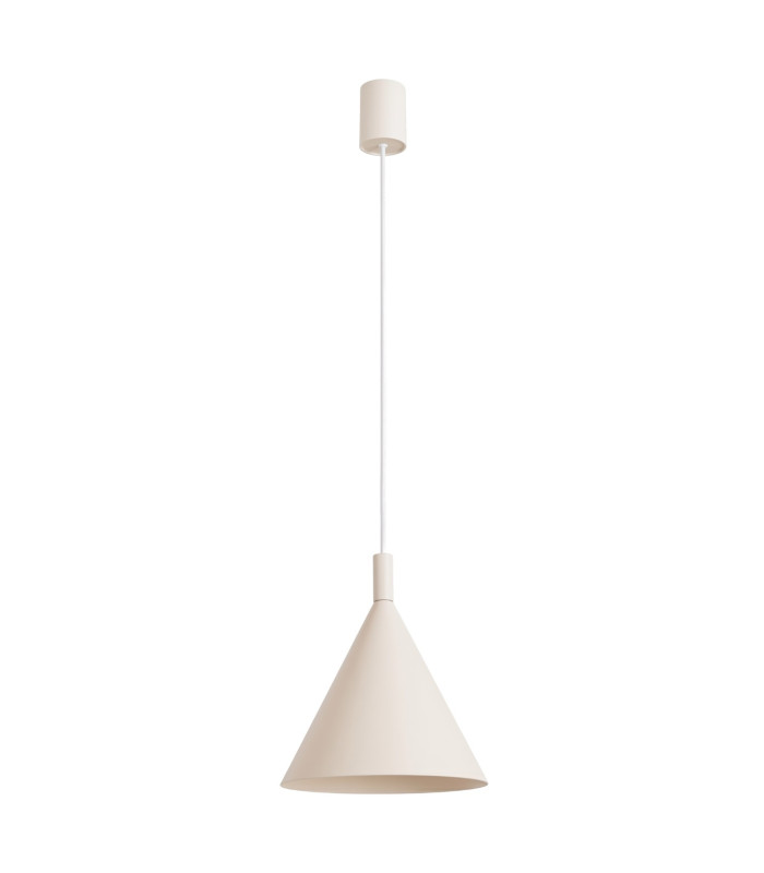 Nox 25cm Dome Pendant Ceiling Light Beige 1x E27-1
