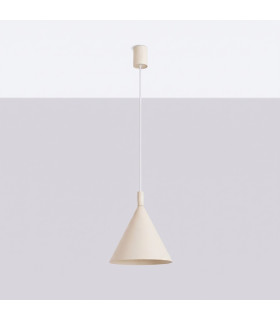 Nox 25cm Dome Pendant Ceiling Light Beige 1x E27-2