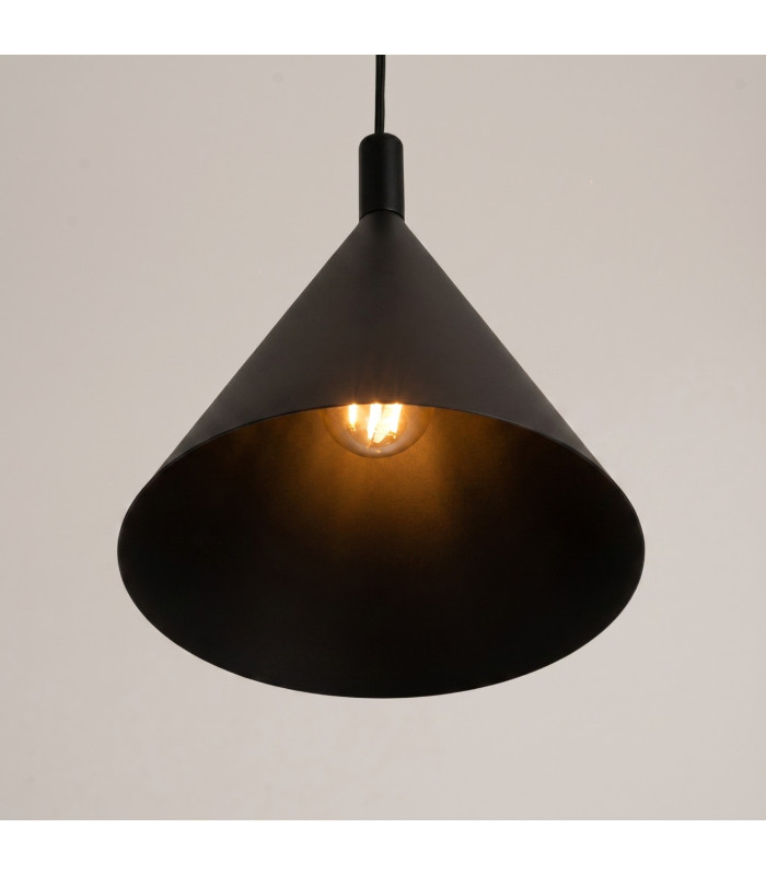 Nox 245cm Dome Pendant Ceiling Light Black 1x E27-4