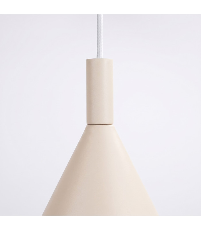 Nox 25cm Dome Pendant Ceiling Light Beige 1x E27-6