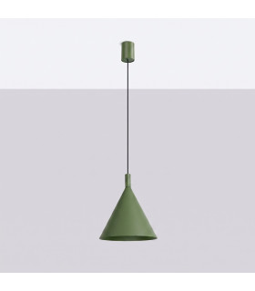 Nox 25cm Dome Pendant Ceiling Light Olive Green 1x E27-2
