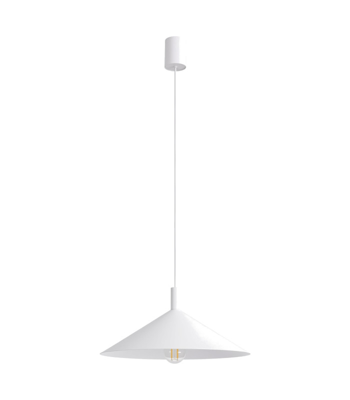Nox 40cm Dome Pendant Ceiling Light White 1x E27-1
