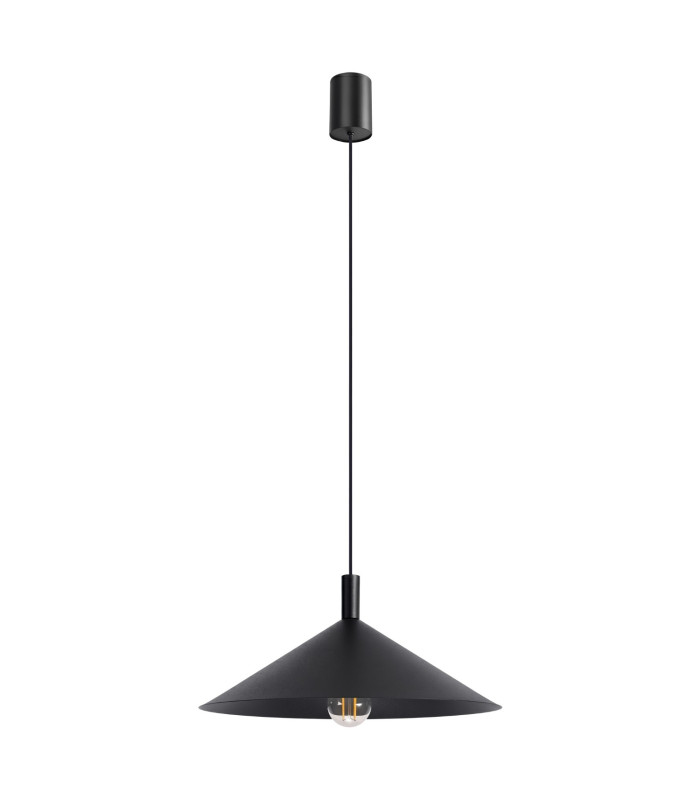 Nox 40cm Dome Pendant Ceiling Light Black 1x E27-1