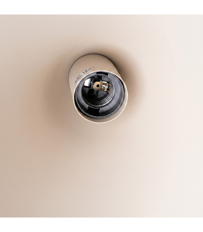 Nox 25cm Dome Pendant Ceiling Light Beige 1x E27-7