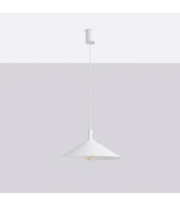 Nox 40cm Dome Pendant Ceiling Light White 1x E27-2