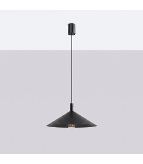 Nox 40cm Dome Pendant Ceiling Light Black 1x E27-2