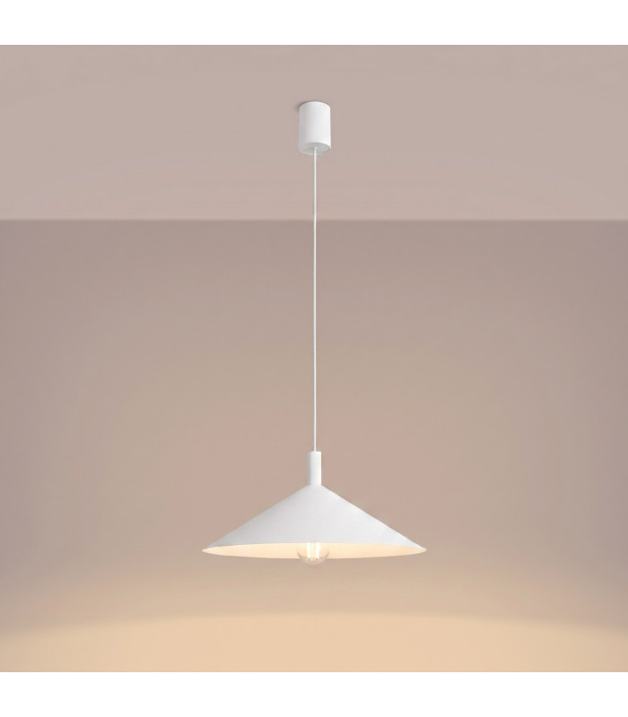 Nox 40cm Dome Pendant Ceiling Light White 1x E27-3