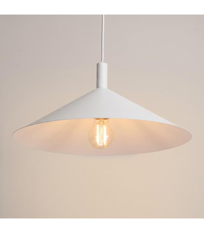 Nox 40cm Dome Pendant Ceiling Light White 1x E27-4