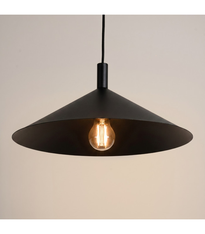 Nox 40cm Dome Pendant Ceiling Light Black 1x E27-4