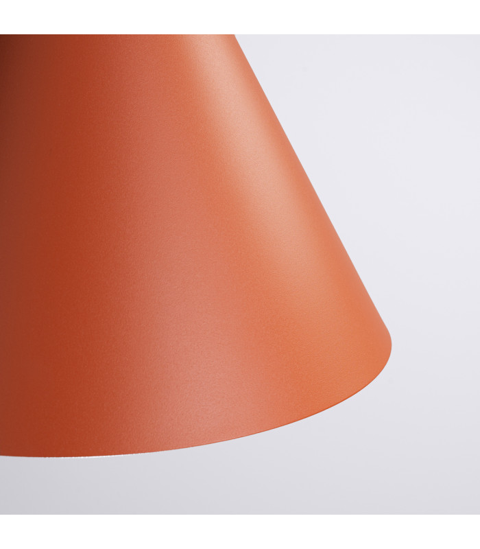 Nox 25cm Dome Pendant Ceiling Light Red Ochre 1x E27-5