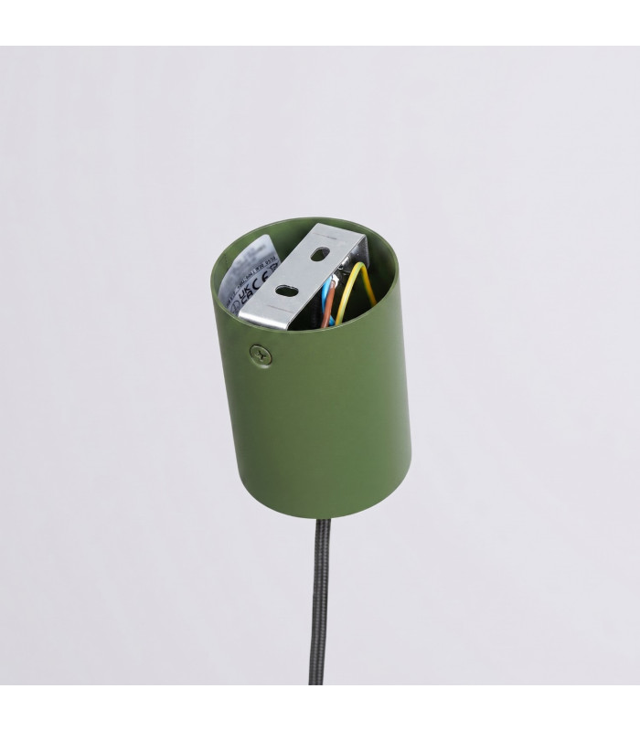 Nox 25cm Dome Pendant Ceiling Light Olive Green 1x E27-8