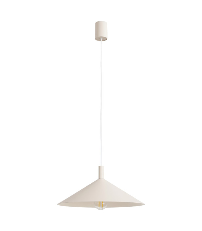Nox 40cm Dome Pendant Ceiling Light Beige 1x E27-1