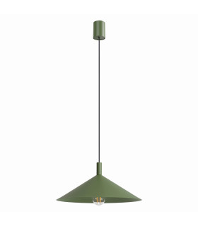 Nox 40cm Dome Pendant Ceiling Light Olive Green 1x E27-1
