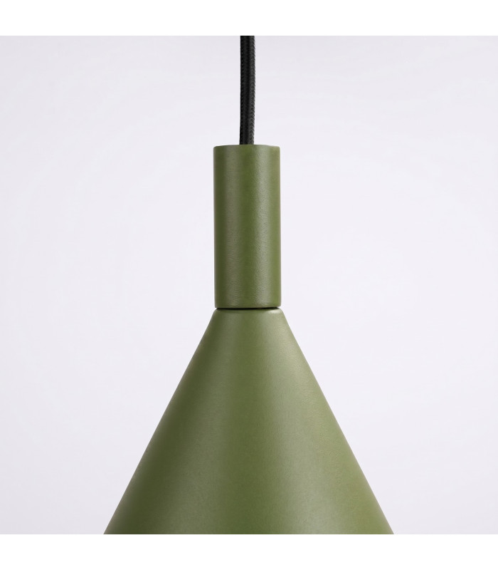 Nox 40cm Dome Pendant Ceiling Light Olive Green 1x E27-6