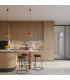 Nox 25cm Dome Pendant Ceiling Light Red Ochre 1x E27-11