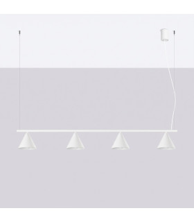 Nox Bar Pendant Ceiling Light White 4x E14-2