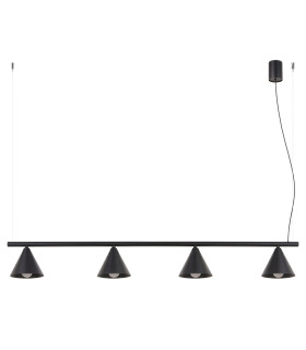 Nox Bar Pendant Ceiling Light Black 4x E14-1