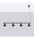 Nox Bar Pendant Ceiling Light Black 4x E14-2