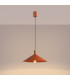 Nox 40cm Dome Pendant Ceiling Light Red Ochre 1x E27-3