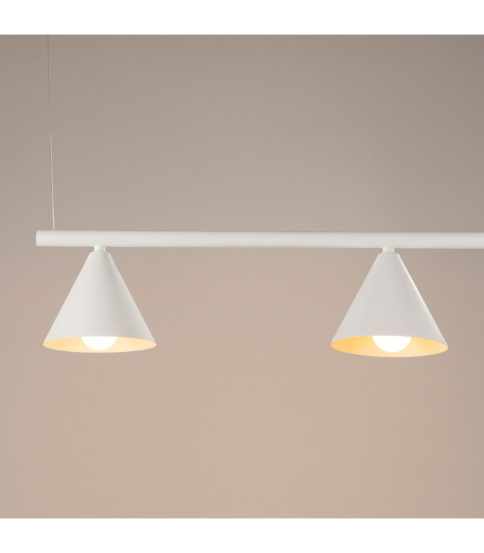 Nox Bar Pendant Ceiling Light White 4x E14-4