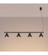 Nox Bar Pendant Ceiling Light Black 4x E14-3