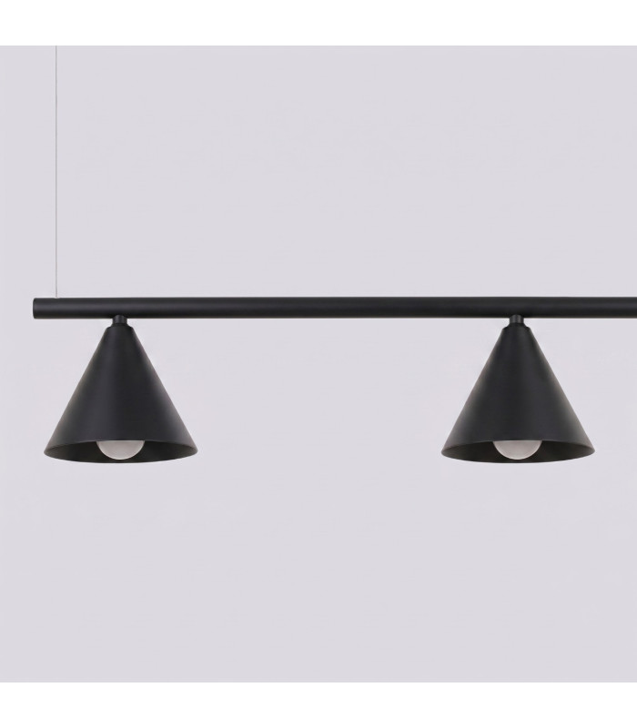 Nox Bar Pendant Ceiling Light Black 4x E14-5