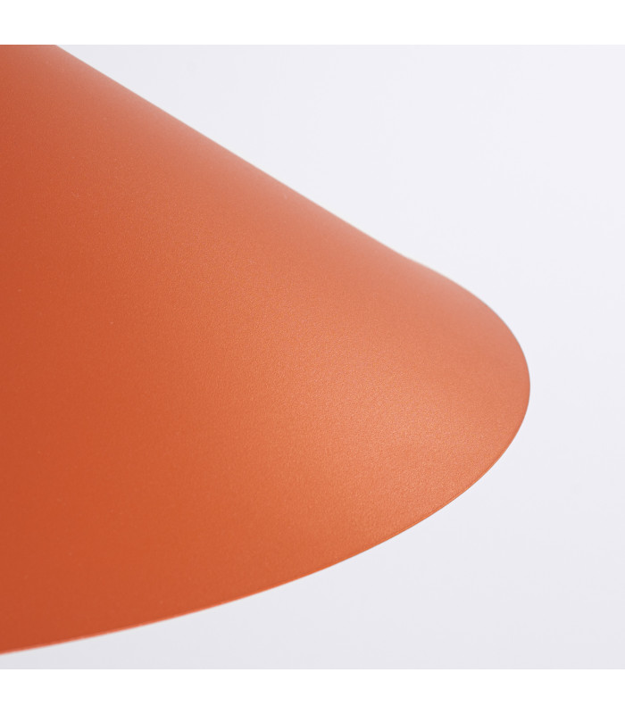Nox 40cm Dome Pendant Ceiling Light Red Ochre 1x E27-5