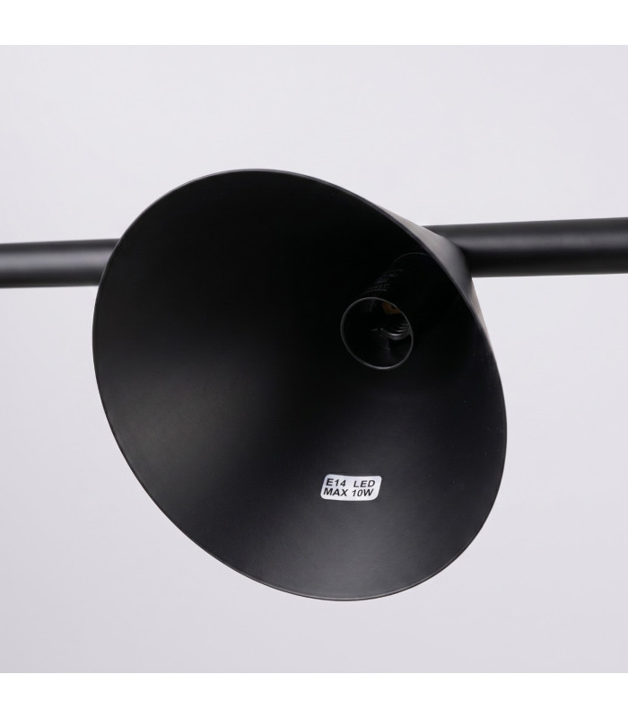 Nox Bar Pendant Ceiling Light Black 4x E14-7