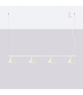 Nox Bar Pendant Ceiling Light Beige 4x E14-2